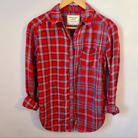 ABERCROMBIE & FITCH plaid button up - Picture 1 of 3